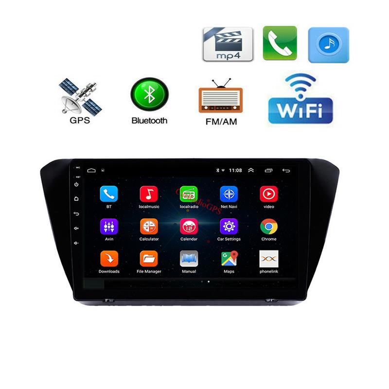 Car Dvd Player Android for Skoda Superb 2015-2018 Multimedia System Stereo Touch Screen Radio 10 Inch Gps Navigation with Bluetooth USB WIFI AUX