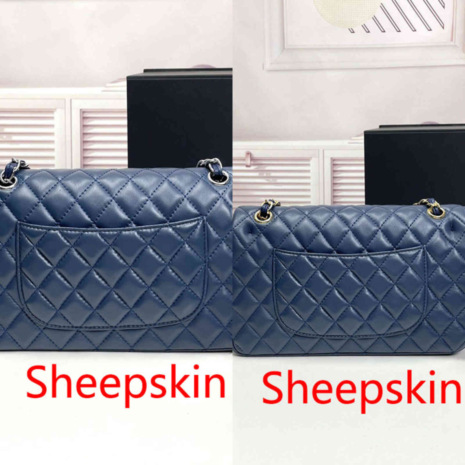 Shoulder Bags Luxury Women's Handbag Flap Fashion Design Genuine Leather Message Cross body Quilted Purse For Lady 1115, Blue silver-lamb
Shoulder Bags Luxury Women's Handbag Flap Fashion Design Genuine Leather Message Cross body Quilted Purse For Lady 1115, Blue silver-lamb