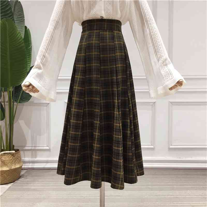 WERUERUYU Fashion Vintage Casual Retro High Waist Dark Brown Plaid Woolen Ladies Skirt Women 210608, Photo color
WERUERUYU Fashion Vintage Casual Retro High Waist Dark Brown Plaid Woolen Ladies Skirt Women 210608, Photo color
