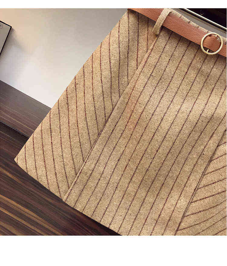 ZAWFL Autumn Winter korean OL 2 piece set Vintage Pullover V Collar Sweater Top +A line Plaid midi Skirt Two-Piece Set 211106