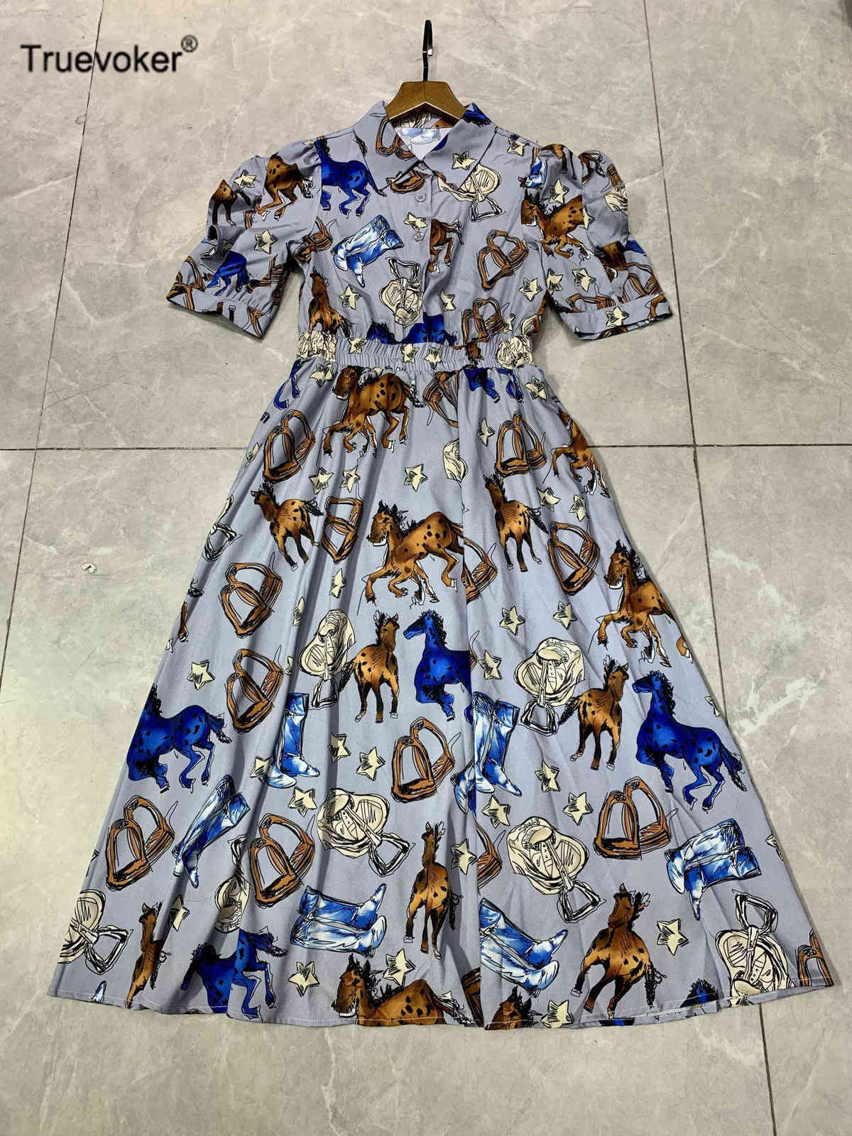 Truevoker European High Street Cottagecor Cotton Dress Lady Short Sleeve Blue Print Vintage Hepburn Midi Festa Vestido 210602
Truevoker European High Street Cottagecor Cotton Dress Lady Short Sleeve Blue Print Vintage Hepburn Midi Festa Vestido 210602