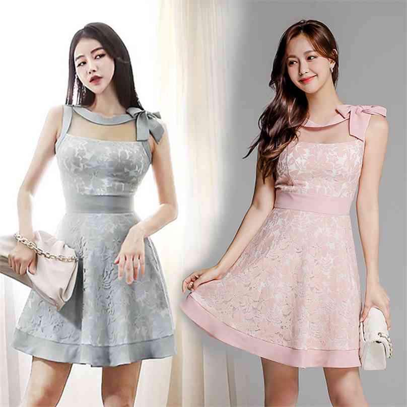 Pink lace Dress korean ladies Summer SLeevelss bow Entrance Ceremony A line party Sexy Dresses for women clothing 210602, Gray
Pink lace Dress korean ladies Summer SLeevelss bow Entrance Ceremony A line party Sexy Dresses for women clothing 210602, Gray