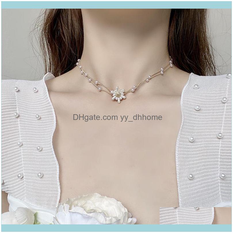 Necklaces & Pendants Jewelryfashion Jewelry Simulated Pearl Necklace Super Fairy Choker Two Layer Flower Pendant For Women Pretty Chokers Dr
Necklaces & Pendants Jewelryfashion Jewelry Simulated Pearl Necklace Super Fairy Choker Two Layer Flower Pendant For Women Pretty Chokers Dr