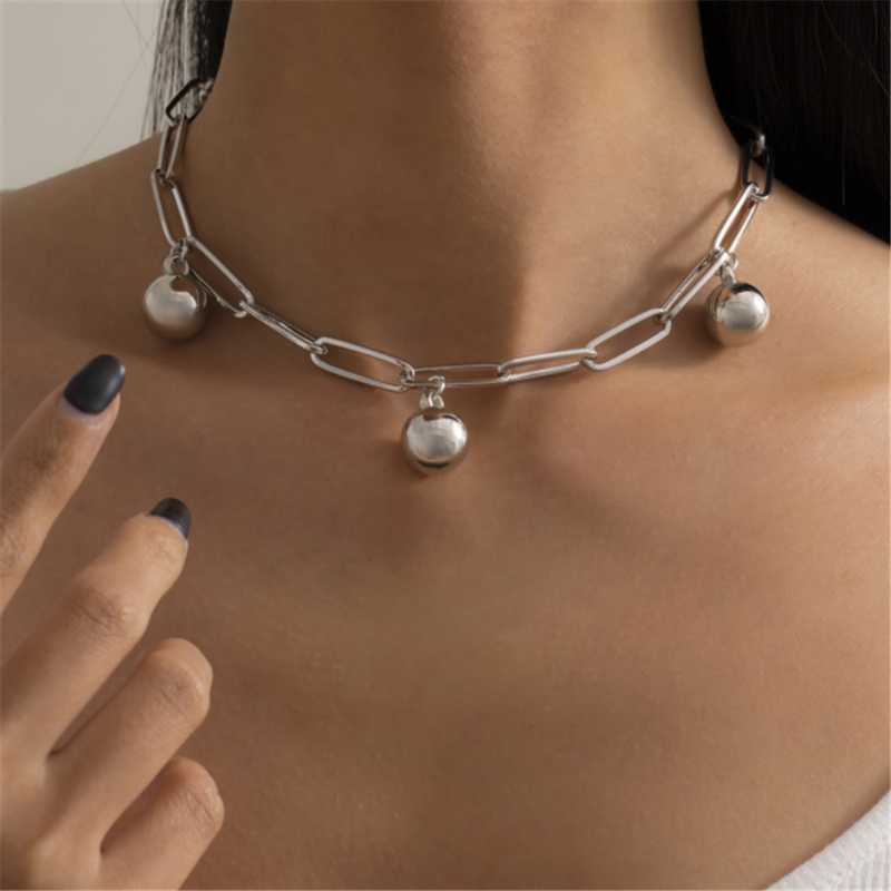 Vintage CCB Clavicle Chain Necklace 2021 Fashion Ball Pendant Gold Silver Color Chokers Necklaces Women Jewelry
Vintage CCB Clavicle Chain Necklace 2021 Fashion Ball Pendant Gold Silver Color Chokers Necklaces Women Jewelry
