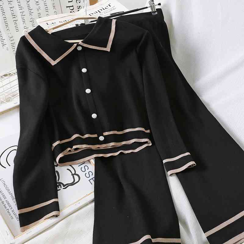 fashion women's retro knit cardigan + elastic loose casual pants two sets of female 210601, Picture color
fashion women's retro knit cardigan + elastic loose casual pants two sets of female 210601, Picture color