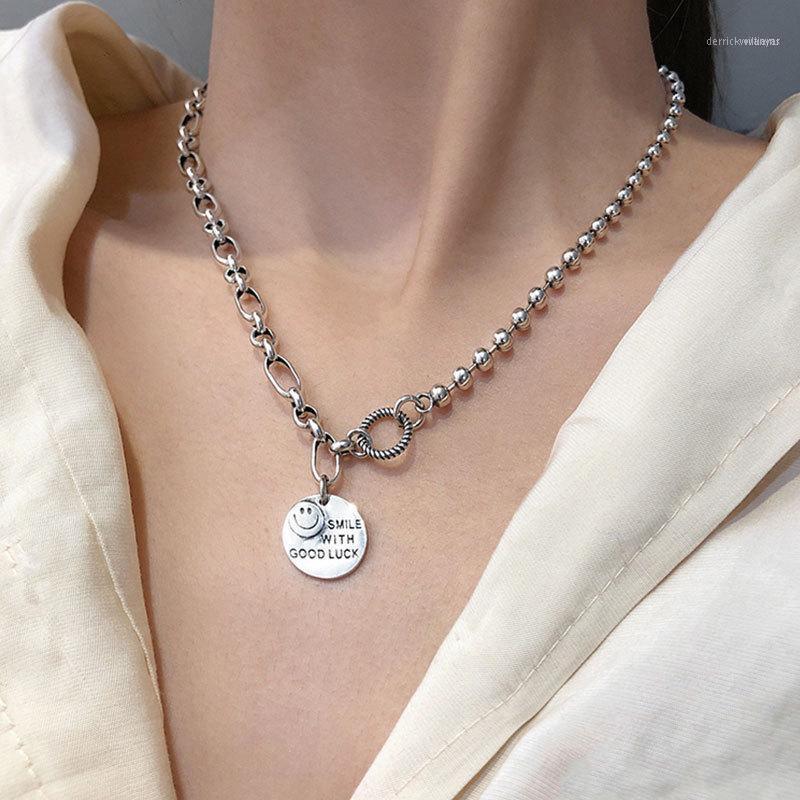 Chains S925 Sterling Silver Necklace For Women Retro Fashion Smile Clavicle Chain Jewelry Wholesale1
Chains S925 Sterling Silver Necklace For Women Retro Fashion Smile Clavicle Chain Jewelry Wholesale1