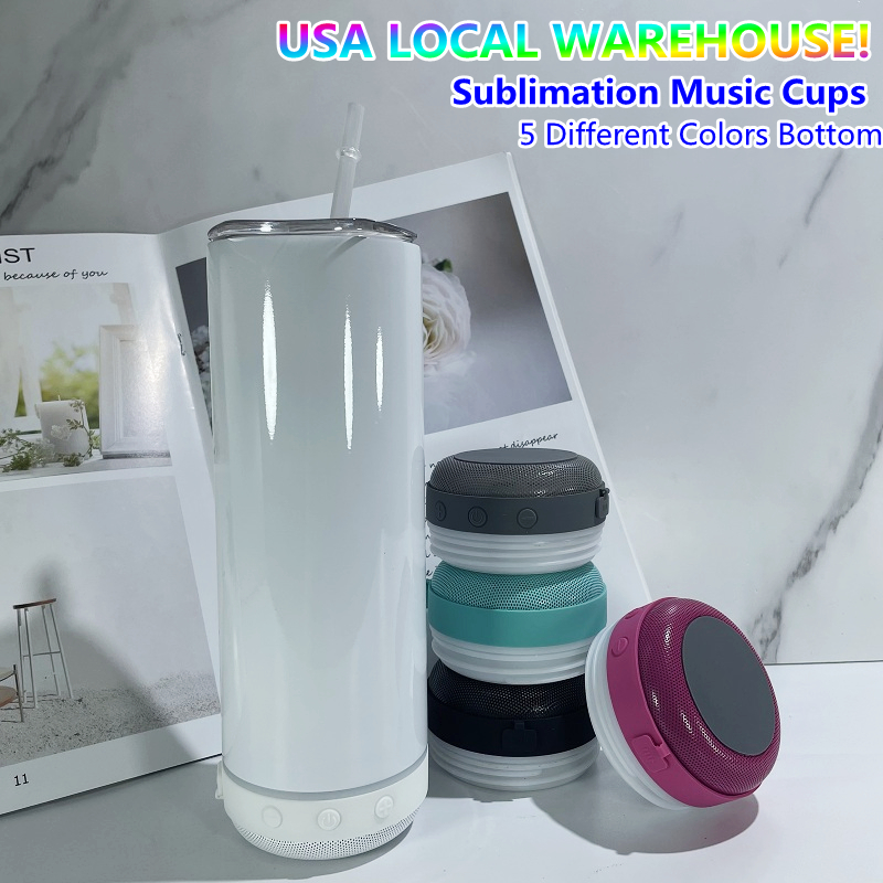 USA STOCKS! Sublimation 20oz Straight Music Tumblers with Bluetooth Speaker Bottom Straw Lid Blanks Stainless Steel Double Wall Skinny Coffee Cups Travel Mugs Party
USA STOCKS! Sublimation 20oz Straight Music Tumblers with Bluetooth Speaker Bottom Straw Lid Blanks Stainless Steel Double Wall Skinny Coffee Cups Travel Mugs Party