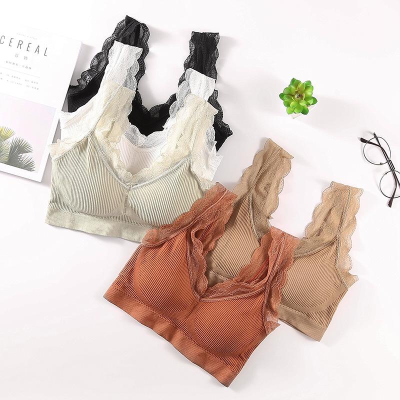 Bustiers & Corsets Lace Wrapped Breast Thread Underwear No Steel Ring Beautiful Back Sports Bra Womens Top Girl And Xxx, Military green
Bustiers & Corsets Lace Wrapped Breast Thread Underwear No Steel Ring Beautiful Back Sports Bra Womens Top Girl And Xxx, Military green