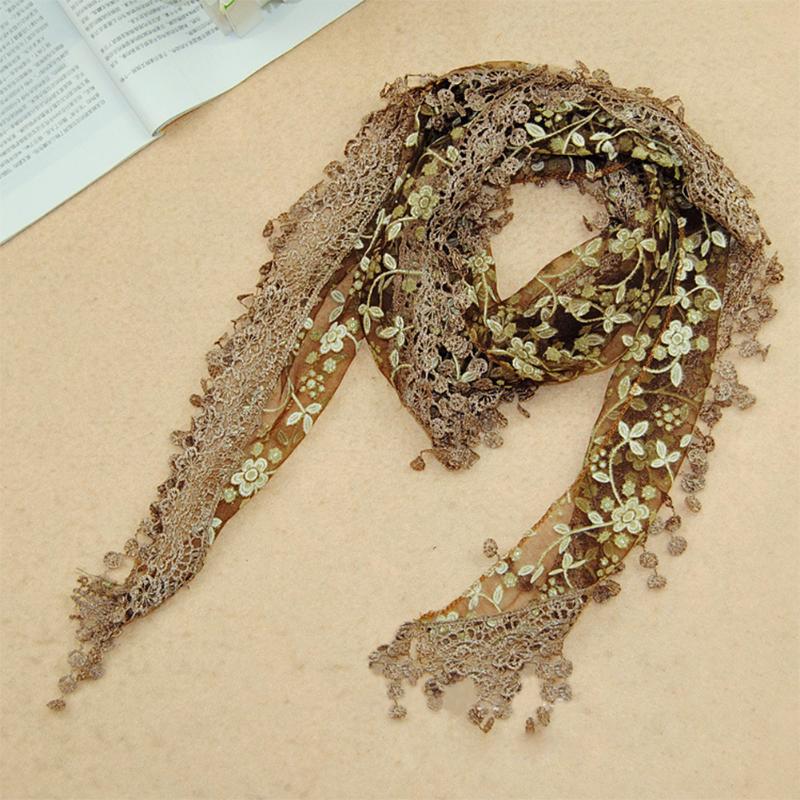 Scarves Fashion Women Rose Embroidery Lace Triangle Pendant Soft Wraps Tippet Scarf
Scarves Fashion Women Rose Embroidery Lace Triangle Pendant Soft Wraps Tippet Scarf