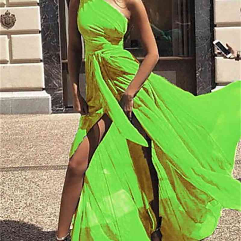 Z-zoux Women Dress Bandage Irregular Off Shoulder Dress Plus Size Sexy Long Summer Dresses Women New Fashion Women Clothes 210325