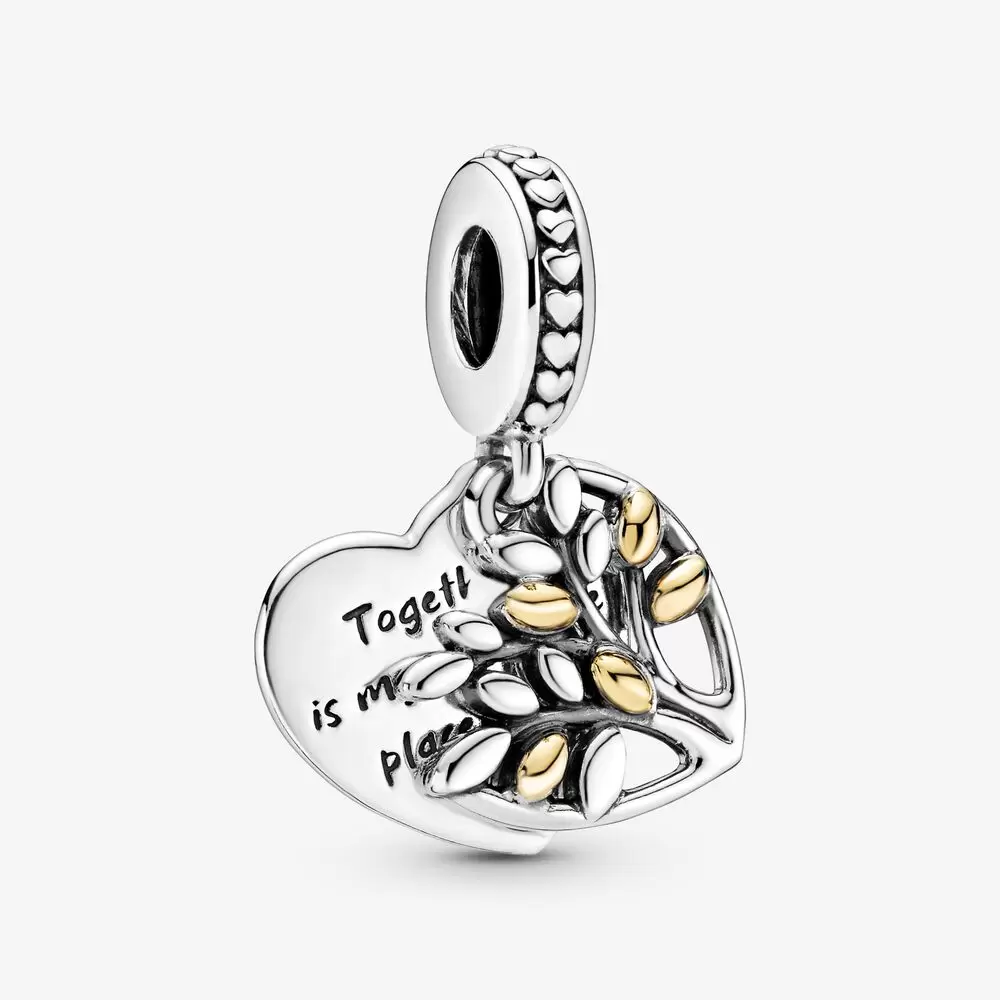 100% 925 Sterling Silver Two-Tone Family Tree Heart Dangle Charm Fit Pandora Original European Charms Bracelet Fashion Wedding Engagement Jewelry Accessories
100% 925 Sterling Silver Two-Tone Family Tree Heart Dangle Charm Fit Pandora Original European Charms Bracelet Fashion Wedding Engagement Jewelry Accessories