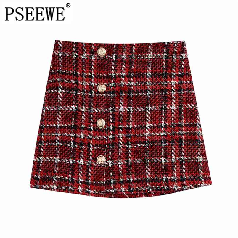 Red Tweed Plaid High-Waisted Skirt Women Winter Warm Wrap Checkered Mini Skirts Woman Vintage A Line Short 210519
Red Tweed Plaid High-Waisted Skirt Women Winter Warm Wrap Checkered Mini Skirts Woman Vintage A Line Short 210519