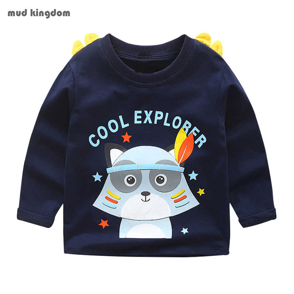 Mudkingdom Baby Boys Long Sleeve T-Shirts Fashion Cartoon Dinosaur Cotton Children Tops Kids Clothes 210615, Navy blue
Mudkingdom Baby Boys Long Sleeve T-Shirts Fashion Cartoon Dinosaur Cotton Children Tops Kids Clothes 210615, Navy blue
