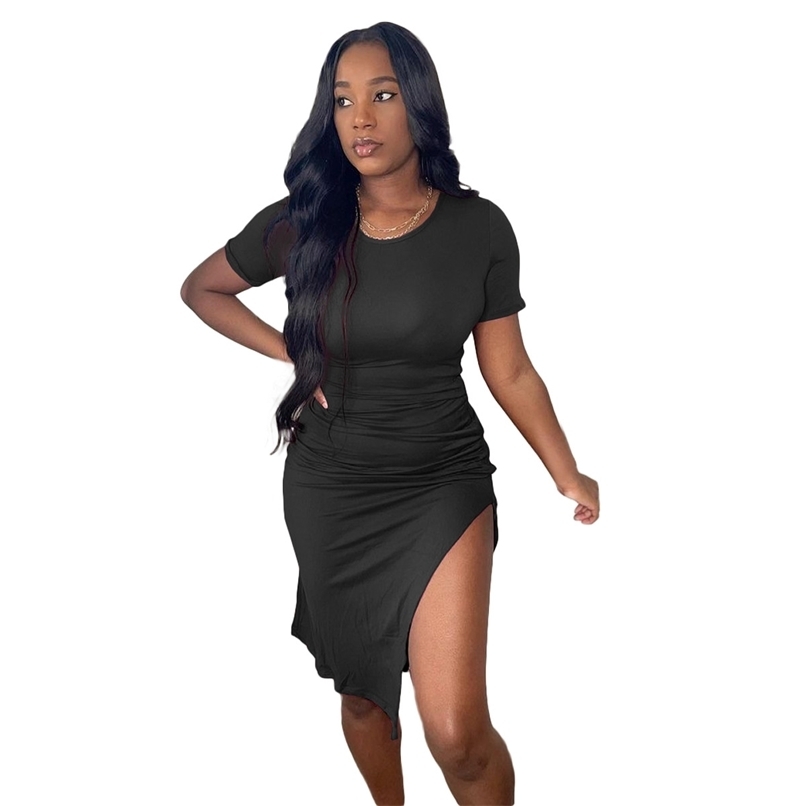 Women Elegant Short Sleeve Skinny Mini Dress Summer Round Neck Ruched T Shirt Green Blue Slim Party es Vestido 210525
Women Elegant Short Sleeve Skinny Mini Dress Summer Round Neck Ruched T Shirt Green Blue Slim Party es Vestido 210525
