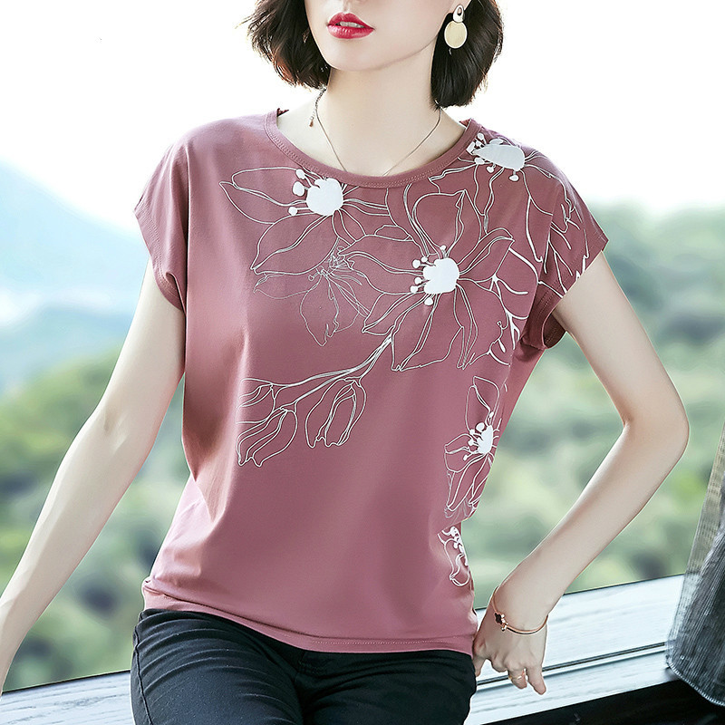 CottonTops Casual Women's Shirt Loose Plus Size 4XL Print Floral Female Blouse Spring Summer Ladies Blouses 10135 210506