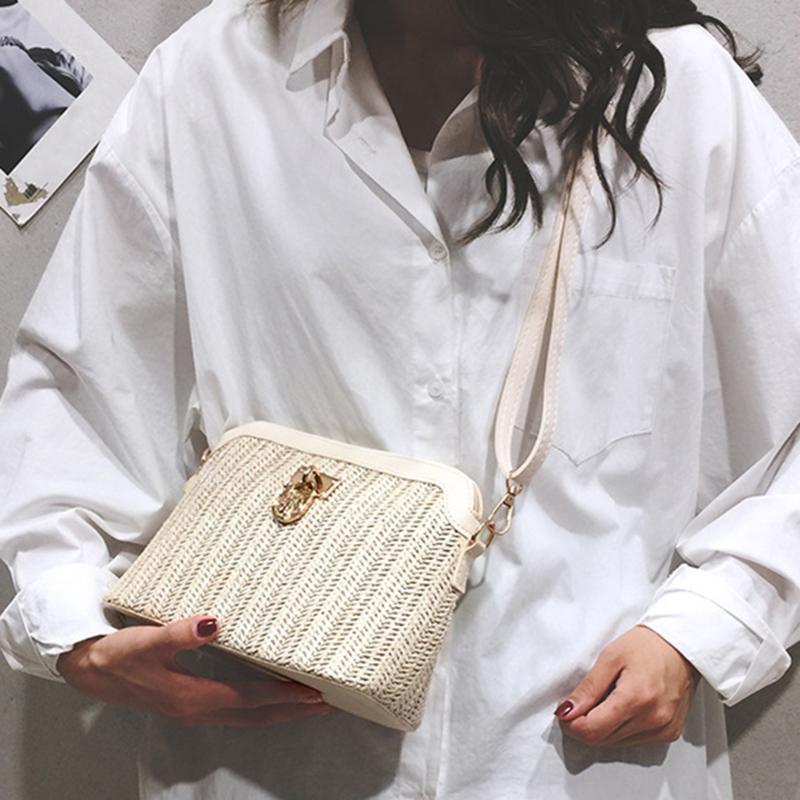 Shoulder Bags Casual Summer 2021 Crossbody Bag Rattan Beach Lady Travel Purses And Handbags