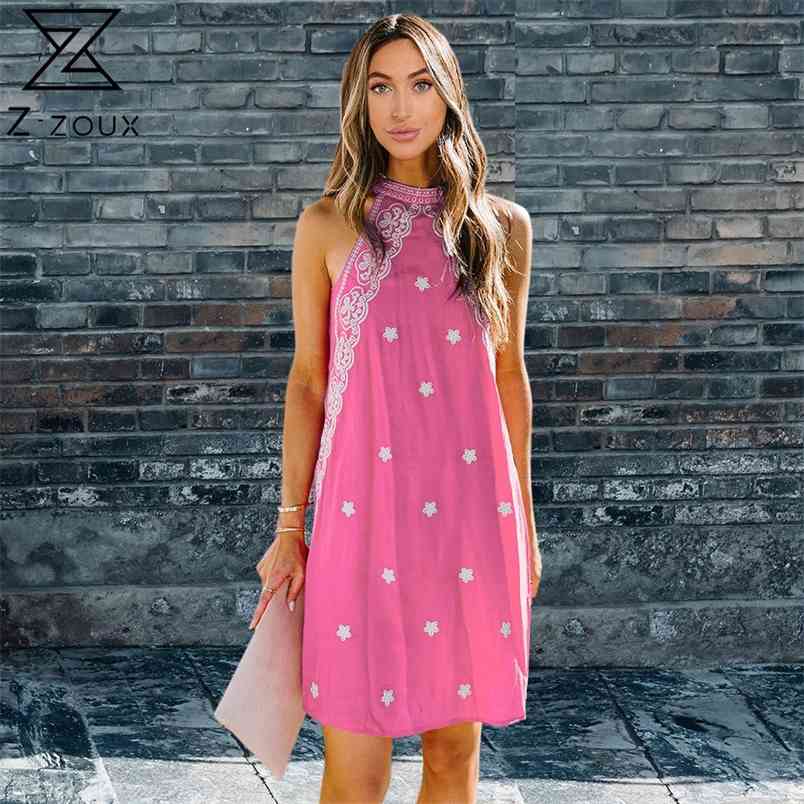 Women Dress Sleeveless Off Shoulder Printing Plus Size Black Pink Red Vintage Sexy es Summer Clothes 210513