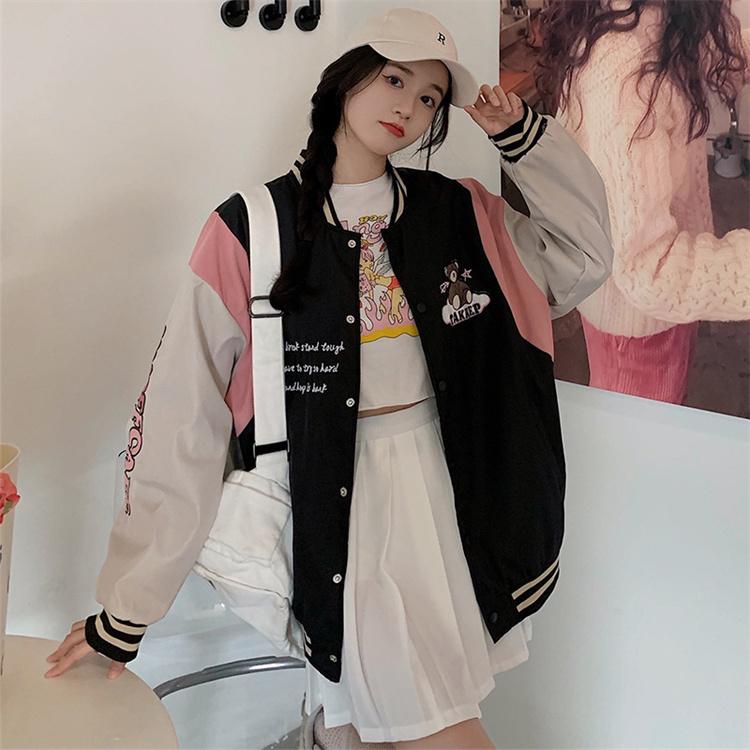 Women's Jackets Real-Price Real-S Baseball Uniform With Lining Female Harajuku Japanese Style, Black
Women's Jackets Real-Price Real-S Baseball Uniform With Lining Female Harajuku Japanese Style, Black