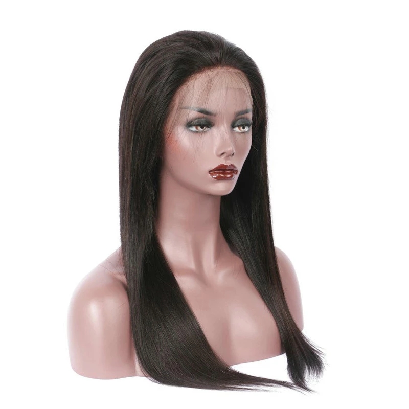 26 Inch Long Black/Brown/Blonde Straight Wigs Brazilian Human Hair for Black Women Heat Resistant Synthetic Lace Front Wig