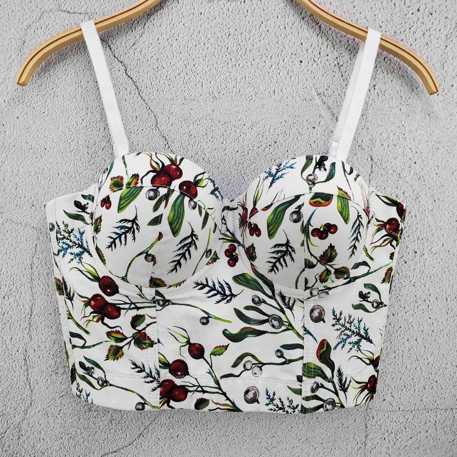 Leaf Printed cotton Camisole Spring Summer 3D Cup Beach Short Suspender Vest Slim Women's Tops 210525, Black
Leaf Printed cotton Camisole Spring Summer 3D Cup Beach Short Suspender Vest Slim Women's Tops 210525, Black