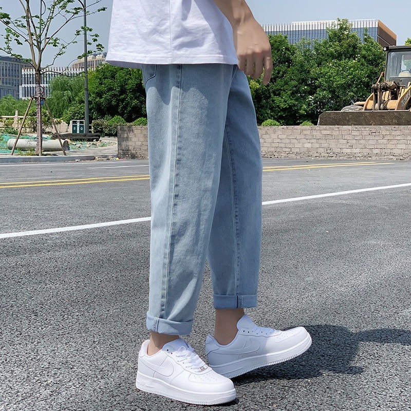 2011jeans women solid straight ankle length pockets loose autumn mens fashion all match daily simple oversize ulzzang harajuku chic, Blue
2011jeans women solid straight ankle length pockets loose autumn mens fashion all match daily simple oversize ulzzang harajuku chic, Blue
