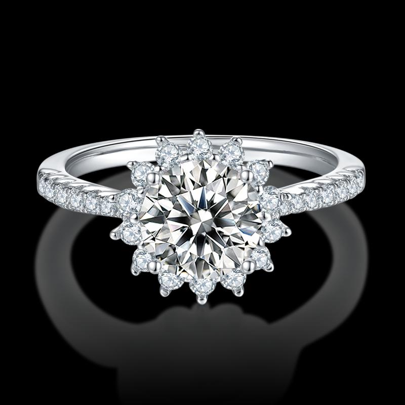 Cluster Rings 1ct 6.5mm D Color Lab Grown Moissanite Engagement Ring 925 Sterling Silver For Women,with Certificate Can Pass The Test
Cluster Rings 1ct 6.5mm D Color Lab Grown Moissanite Engagement Ring 925 Sterling Silver For Women,with Certificate Can Pass The Test