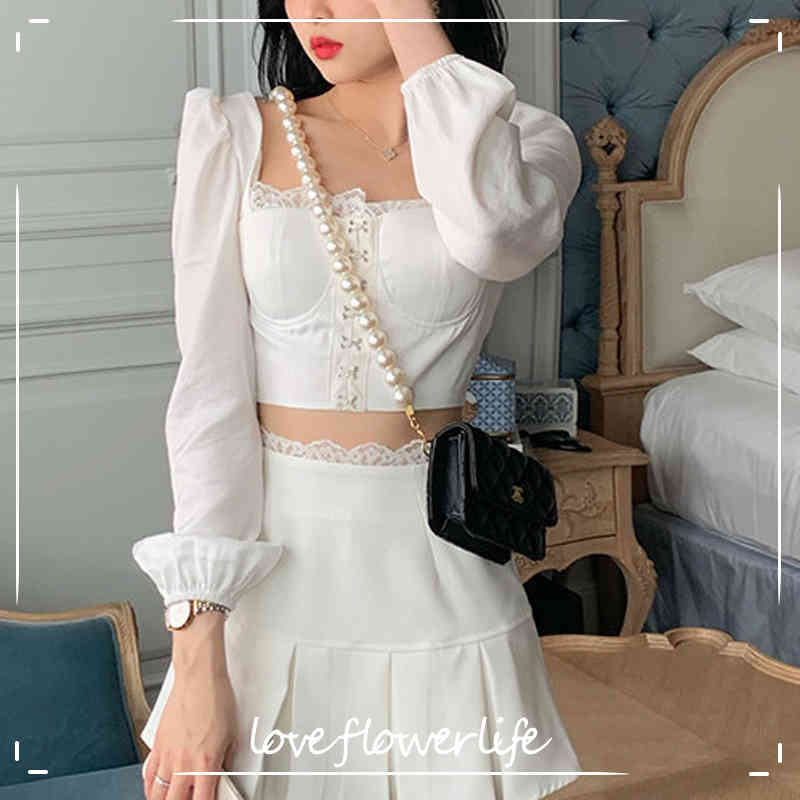 Elegant Sexy Dress Women White Lace Puff Sleeve Dress Evening Party Sweet Design Kawaii Dress Female 2 Piece Set Summer 210521
Elegant Sexy Dress Women White Lace Puff Sleeve Dress Evening Party Sweet Design Kawaii Dress Female 2 Piece Set Summer 210521
