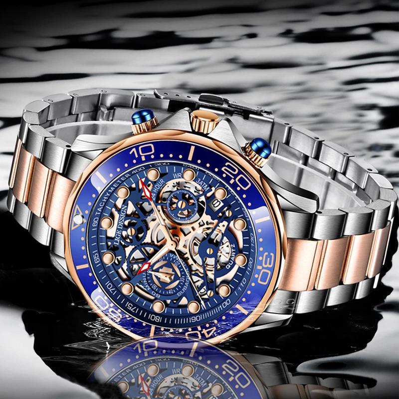 Wristwatches 2021 LIGE Luxury Business Watch Men's Automatic Watches For Men Skeleton Hollow Quartz Waterproof Relogio Masculino, Silver black
Wristwatches 2021 LIGE Luxury Business Watch Men's Automatic Watches For Men Skeleton Hollow Quartz Waterproof Relogio Masculino, Silver black