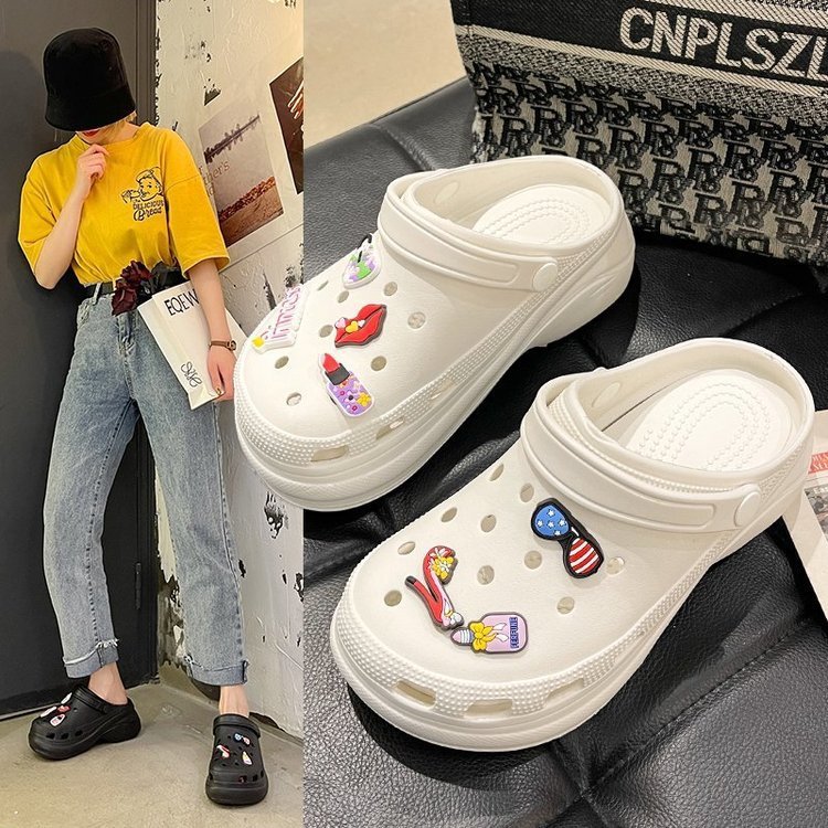 luxury slippers 2021 high-heeled slippers summer korean round head leisure muffin thick bottom women wear beach sandals, Black
luxury slippers 2021 high-heeled slippers summer korean round head leisure muffin thick bottom women wear beach sandals, Black