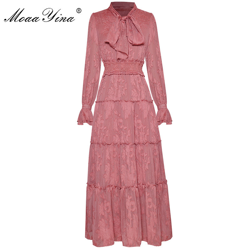 Fashion Designer dress Spring Women' Dress Bow collar Long sleeve Elastic waist Flocking Elegant Dresses 210524, Light blue
Fashion Designer dress Spring Women' Dress Bow collar Long sleeve Elastic waist Flocking Elegant Dresses 210524, Light blue