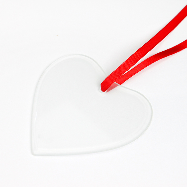 Sublimation Blanks Glass Pendant Christmas Ornaments 3.5inch Single Side Thermal Transfer Ornament Festival Decore Customized Diy Pendants DH0789