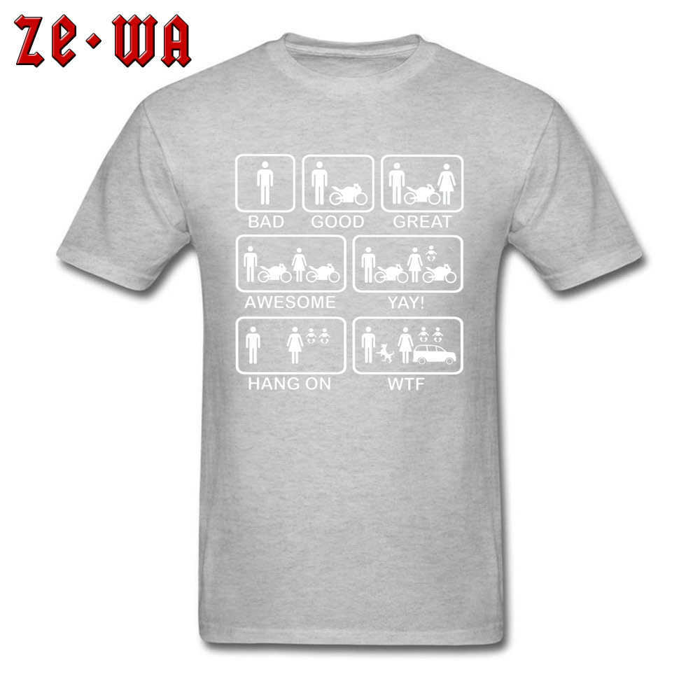 Funny Motorbike T Shirt Men T-shirt Bad Good Great Awesome Life Tshirt WTF Family Cotton Tops Tees Black Streetwear 210629