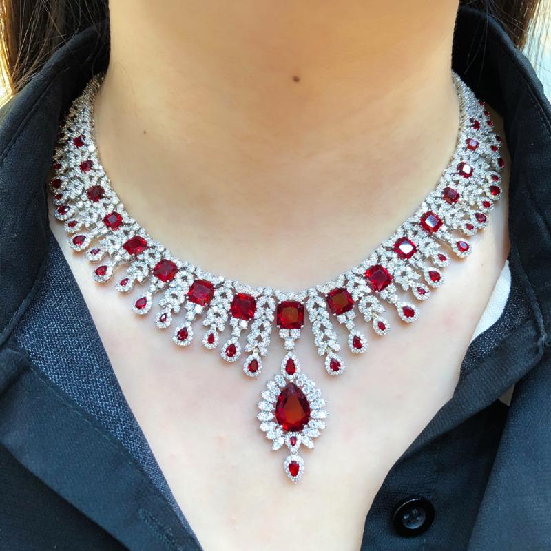 Earrings & Necklace Soramoore Super Luxury Charm 4PCS Shiny Cubic Zircon Jewelry Sets For Women Wedding African Nigerian Party Set, Silver
Earrings & Necklace Soramoore Super Luxury Charm 4PCS Shiny Cubic Zircon Jewelry Sets For Women Wedding African Nigerian Party Set, Silver