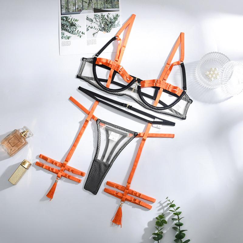 Bras Sets Sexy Exotic Clothing Set Hollow Transparent Bra Underwear Garter Belt 3-piece Underwire Embroidery Women, Red;black
Bras Sets Sexy Exotic Clothing Set Hollow Transparent Bra Underwear Garter Belt 3-piece Underwire Embroidery Women, Red;black