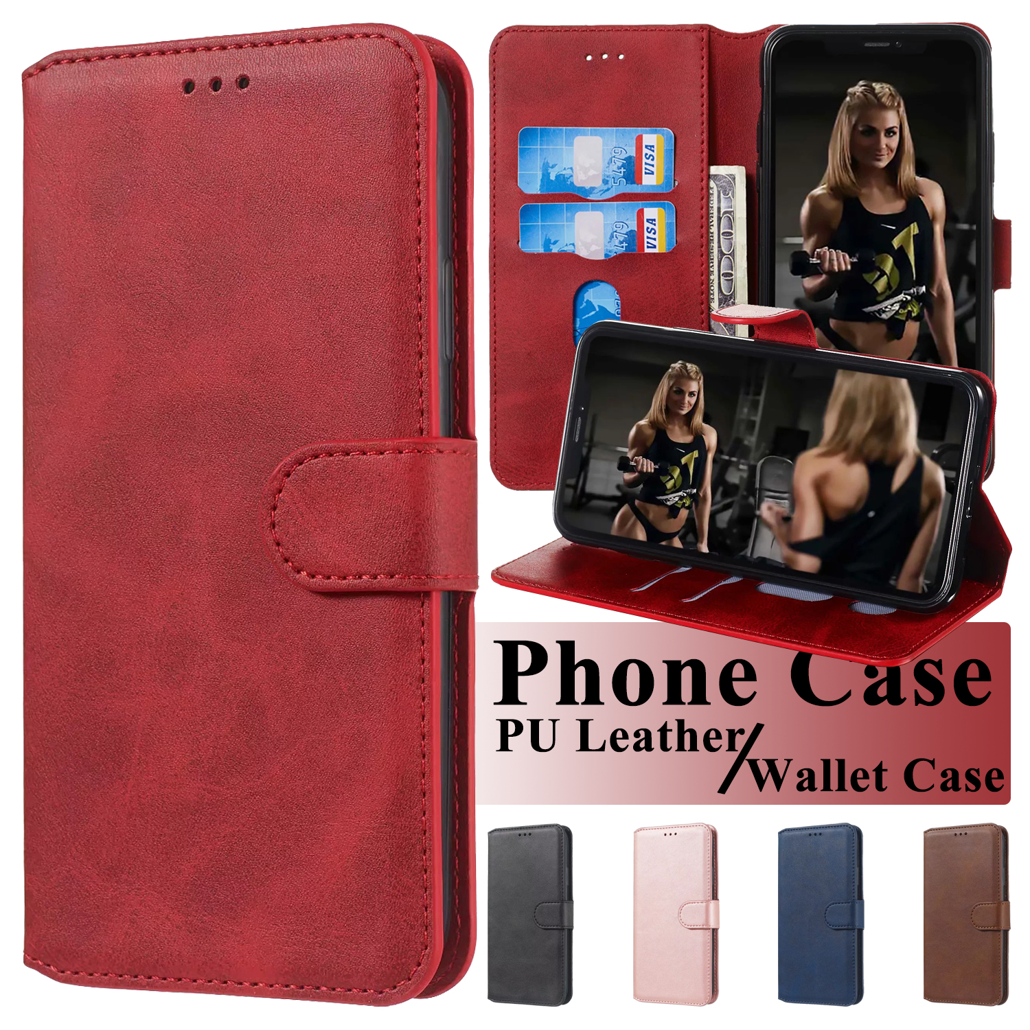 Wallet Phone Cases for iPhone 14 13 12 11 Pro Max X XR XS 7 8 Plus - Classic Pure Colour PU Leather Flip Kickstand Cover Case with Card Slots, Rose gold
Wallet Phone Cases for iPhone 14 13 12 11 Pro Max X XR XS 7 8 Plus - Classic Pure Colour PU Leather Flip Kickstand Cover Case with Card Slots, Rose gold