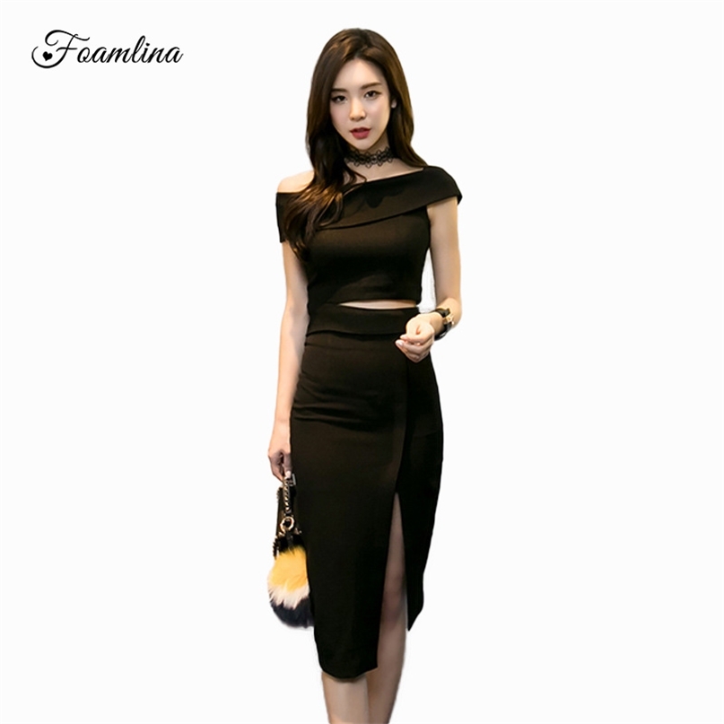Sexy Women Two Pieces Sets Summer Club Clothing Set Slash Neck Sleeveless Crop Top + High Waist Slit Pencil Skirt Suits 210603, Gray
Sexy Women Two Pieces Sets Summer Club Clothing Set Slash Neck Sleeveless Crop Top + High Waist Slit Pencil Skirt Suits 210603, Gray