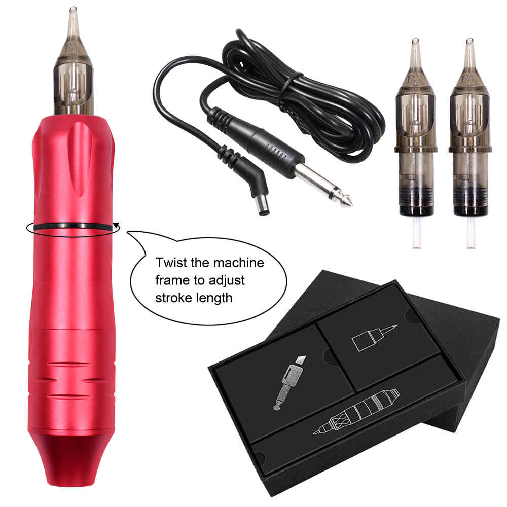 Rotaty Tattoo Pen Machine Tattoo Gun Eyebrow Permanent Makeup Machine for Tattoo Beginner and Artist RU/US Warehouse 210324