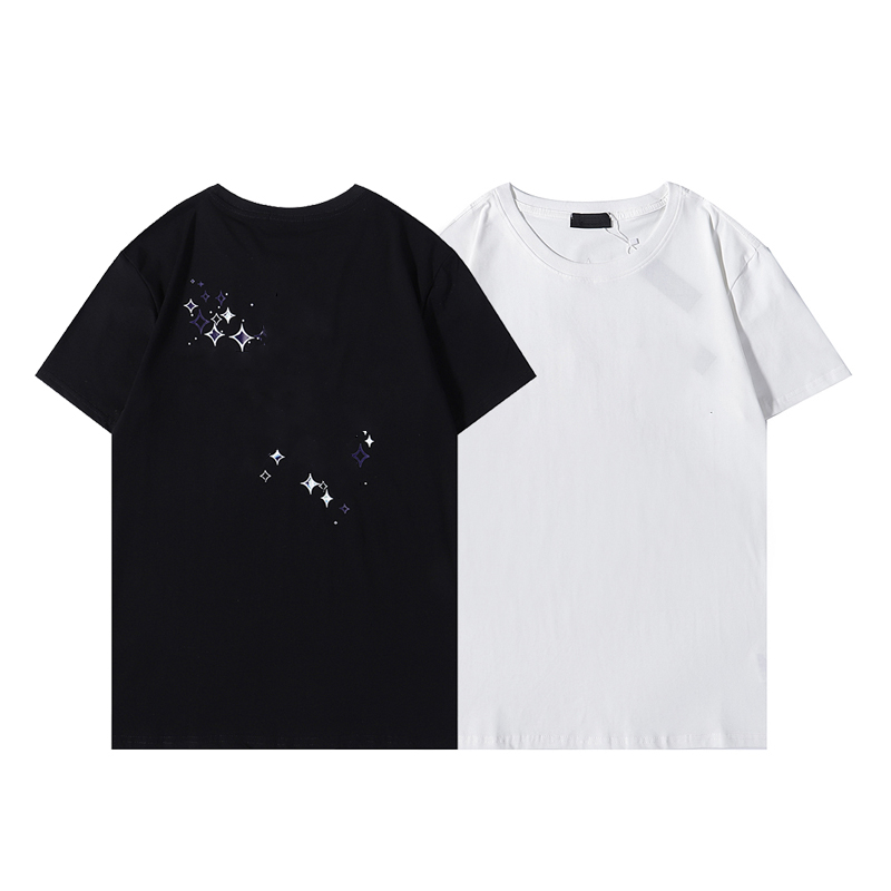 Five-pointed star direct spray printing T shirt men and women casual loose short sleeves, White
Five-pointed star direct spray printing T shirt men and women casual loose short sleeves, White