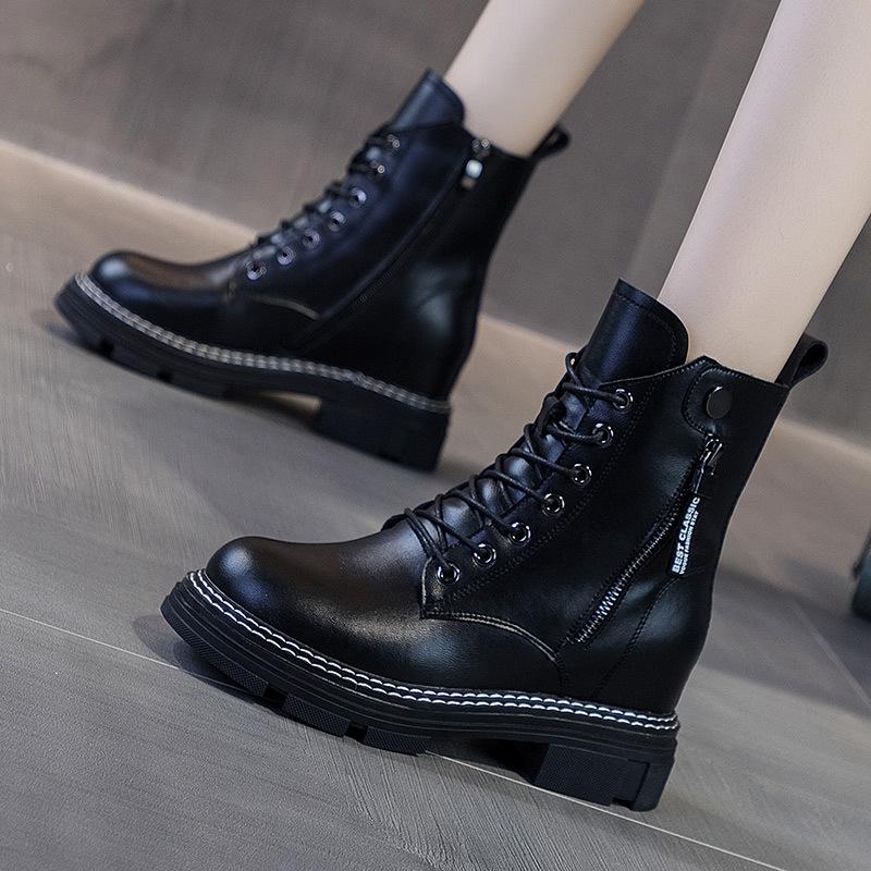Autumn And Winter Velvety Leather Boot Women Thick Bottom Korean Version Of The Double Zipper Raised Women's Boots, Black
Autumn And Winter Velvety Leather Boot Women Thick Bottom Korean Version Of The Double Zipper Raised Women's Boots, Black