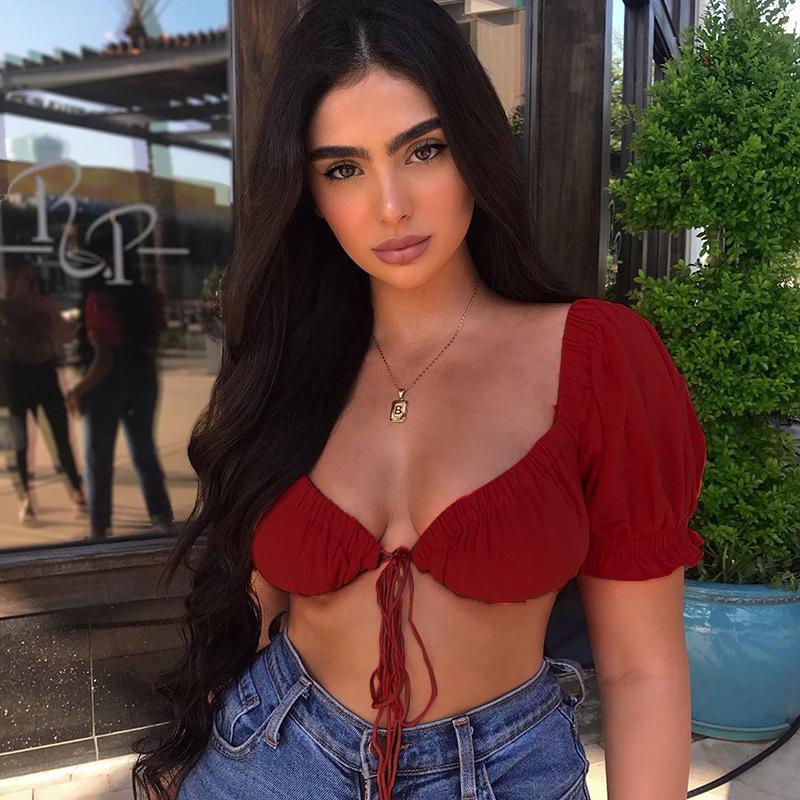 LittleHouseGirl' 2021 Women' Summer Fashion Wrapped Chest Open Back Umbilical Strap Puff Sleeve Short Ladies Top T-Shirt
LittleHouseGirl' 2021 Women' Summer Fashion Wrapped Chest Open Back Umbilical Strap Puff Sleeve Short Ladies Top T-Shirt