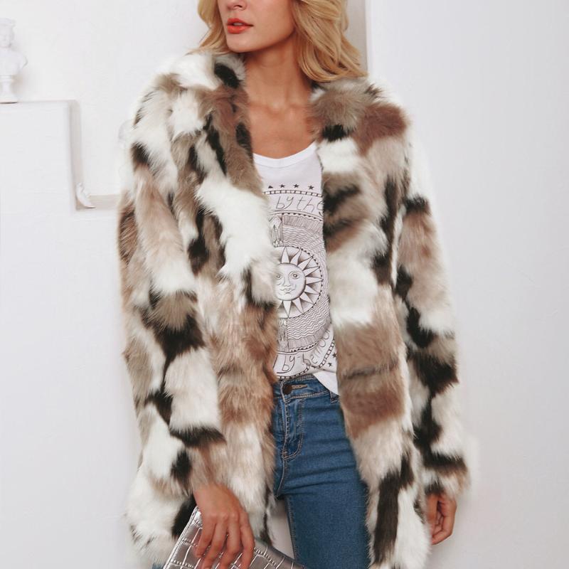 Women's Fur & Faux Women Coat Fashion Suit Collar Mixed Color Long Sleeve Autumn Winter, Black
Women's Fur & Faux Women Coat Fashion Suit Collar Mixed Color Long Sleeve Autumn Winter, Black