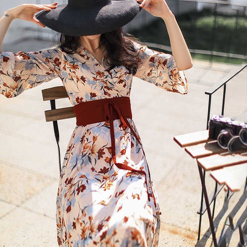 Vintage Puff Sleeve Floral Dress Cheongsam Designer Women Long Summer Casual Y2K Wedding Party Clothes Lady 210604
Vintage Puff Sleeve Floral Dress Cheongsam Designer Women Long Summer Casual Y2K Wedding Party Clothes Lady 210604