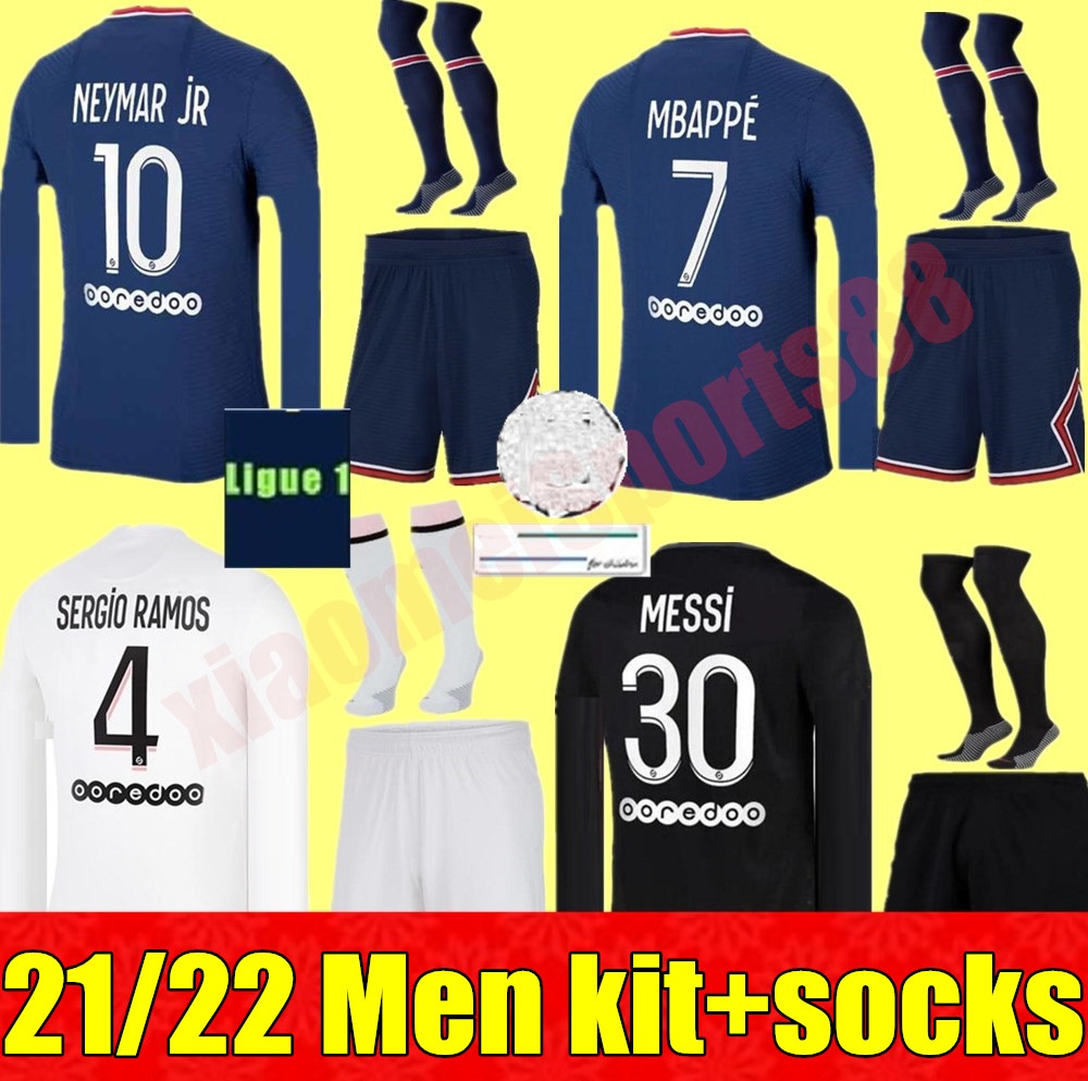 21 22 Long sleeve adult kits soccer Jerseys psGMaillots football 2021 2022 MESSI SERGIO RAMOS MBAPPE ICARDI NEYMAR shirt JR Men kit sets maillot de foot, Away+socks
21 22 Long sleeve adult kits soccer Jerseys psGMaillots football 2021 2022 MESSI SERGIO RAMOS MBAPPE ICARDI NEYMAR shirt JR Men kit sets maillot de foot, Away+socks