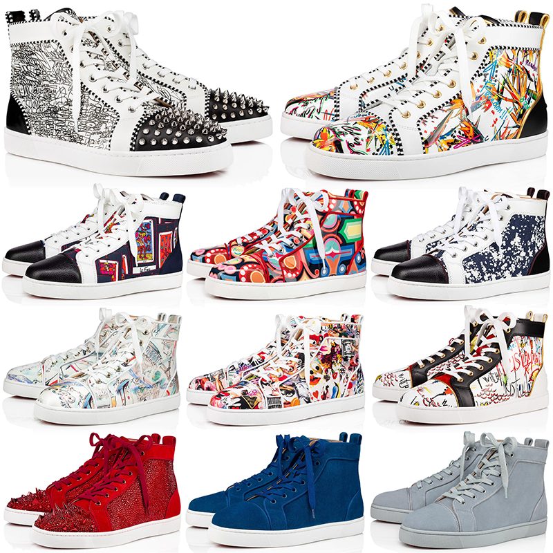 Red Bottom Women Men Bottoms Boots Casual Shoes Dress High Top Spike Shoe Triple Black White Grey Glitter Leather Suede Flat Designer Platform Sneakers Dressing, #21
Red Bottom Women Men Bottoms Boots Casual Shoes Dress High Top Spike Shoe Triple Black White Grey Glitter Leather Suede Flat Designer Platform Sneakers Dressing, #21