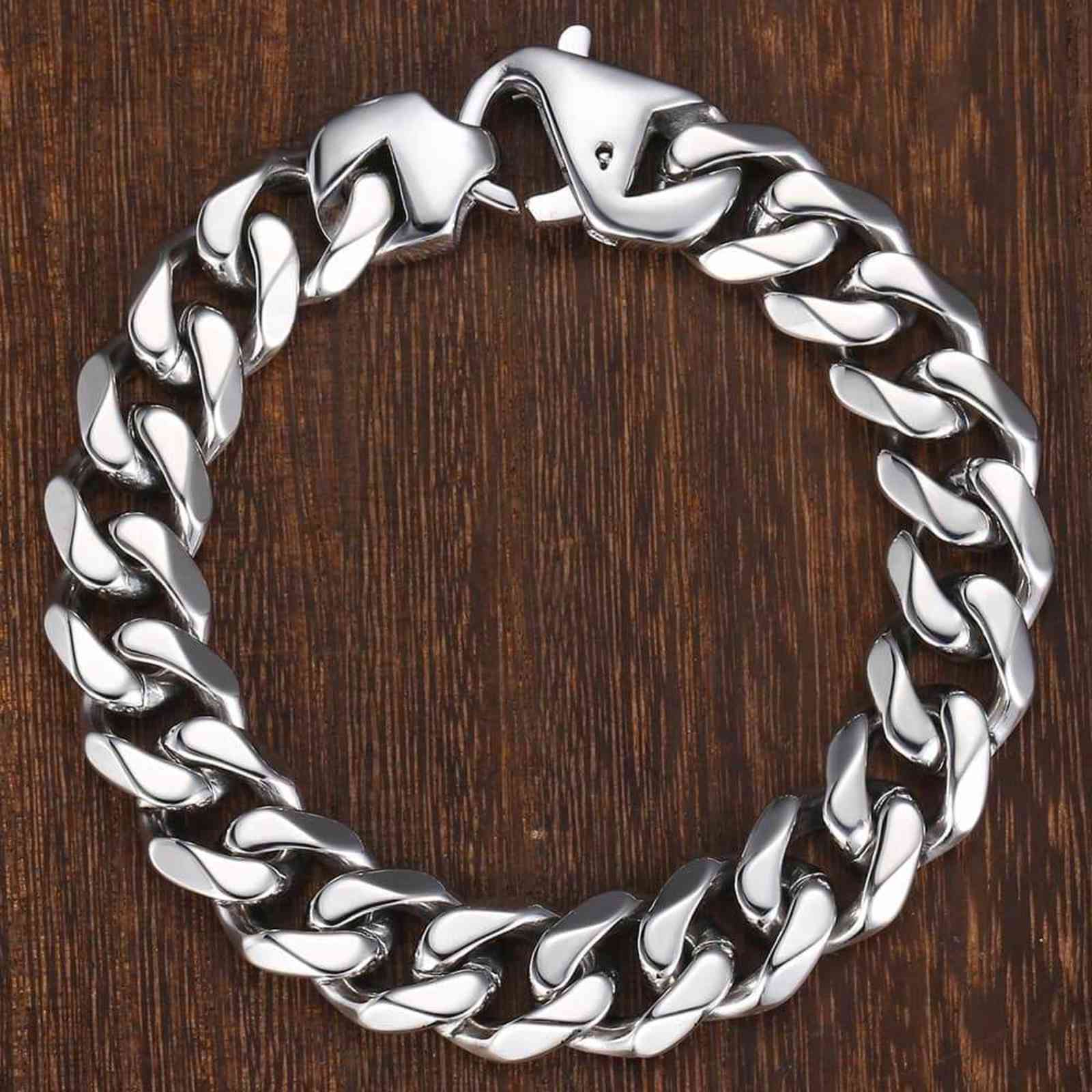 Fashion Matte Polished 316l Stainless Steel Bracelet for Men Boy Cut Curb Cuban Link Chain Male Hip Hop Jewelry Gift 15mm Hbm109
Fashion Matte Polished 316l Stainless Steel Bracelet for Men Boy Cut Curb Cuban Link Chain Male Hip Hop Jewelry Gift 15mm Hbm109