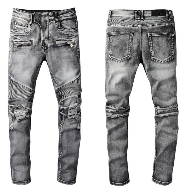Designer Luxury Mens Jeans Brand Washed Design Grey Slim-leg Denim Pants Fashion Club Clothing Male Hip Hop Skinny Motorcycle Biker Jean Trousers Size 28-40, Gray
Designer Luxury Mens Jeans Brand Washed Design Grey Slim-leg Denim Pants Fashion Club Clothing Male Hip Hop Skinny Motorcycle Biker Jean Trousers Size 28-40, Gray