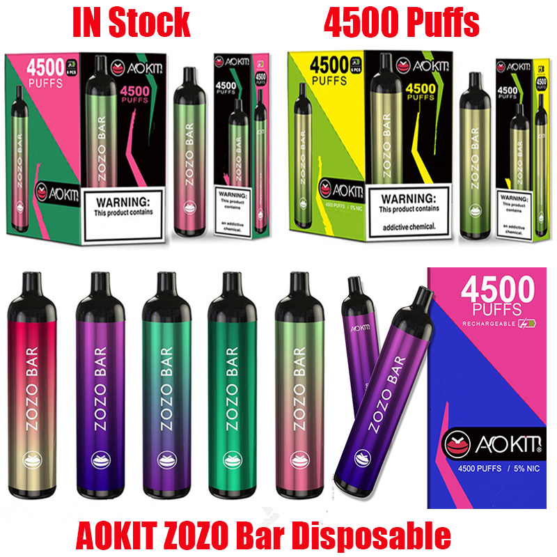 Original Aokit ZOZO BAR Disposable Device Kit E-cigarettes 4500 Puffs 2200mAh Rechargeable Battery 15.8ml Prefilled Cartridge Pod Vape Pen Air Max 100% Authentic
Original Aokit ZOZO BAR Disposable Device Kit E-cigarettes 4500 Puffs 2200mAh Rechargeable Battery 15.8ml Prefilled Cartridge Pod Vape Pen Air Max 100% Authentic