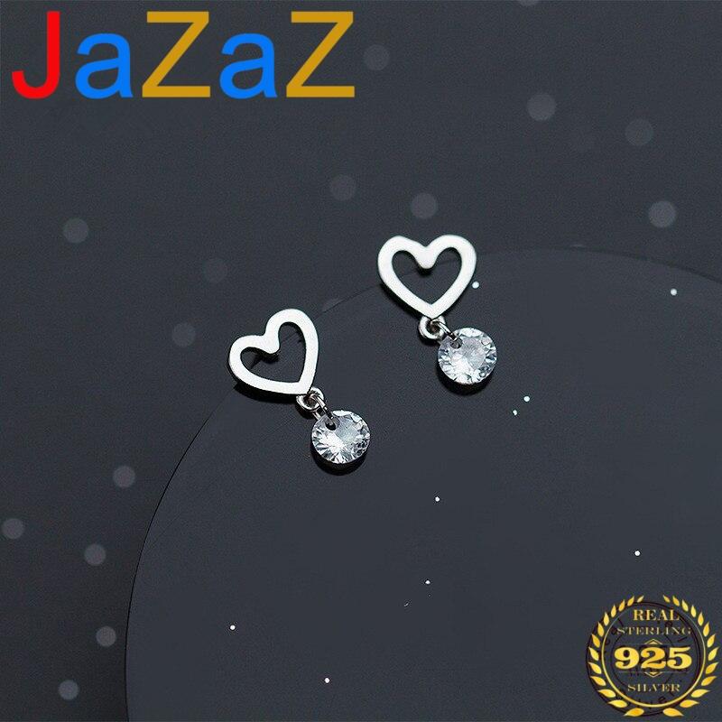Jazaz Fashion Korean 100% 925 Sterling Silver Love Heart Drop Earrings For Women Round Crystal Zircon Dangle & Chandelier
Jazaz Fashion Korean 100% 925 Sterling Silver Love Heart Drop Earrings For Women Round Crystal Zircon Dangle & Chandelier