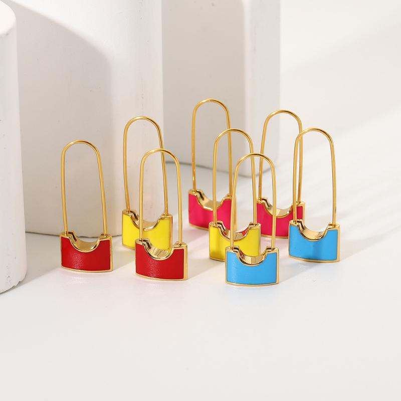 Dangle & Chandelier Vintage Solid Lock Earrings For Women Gold Plated Stainless Steel Pin Shape Drop Earring Jewelry Elegant Party Wedding A
Dangle & Chandelier Vintage Solid Lock Earrings For Women Gold Plated Stainless Steel Pin Shape Drop Earring Jewelry Elegant Party Wedding A