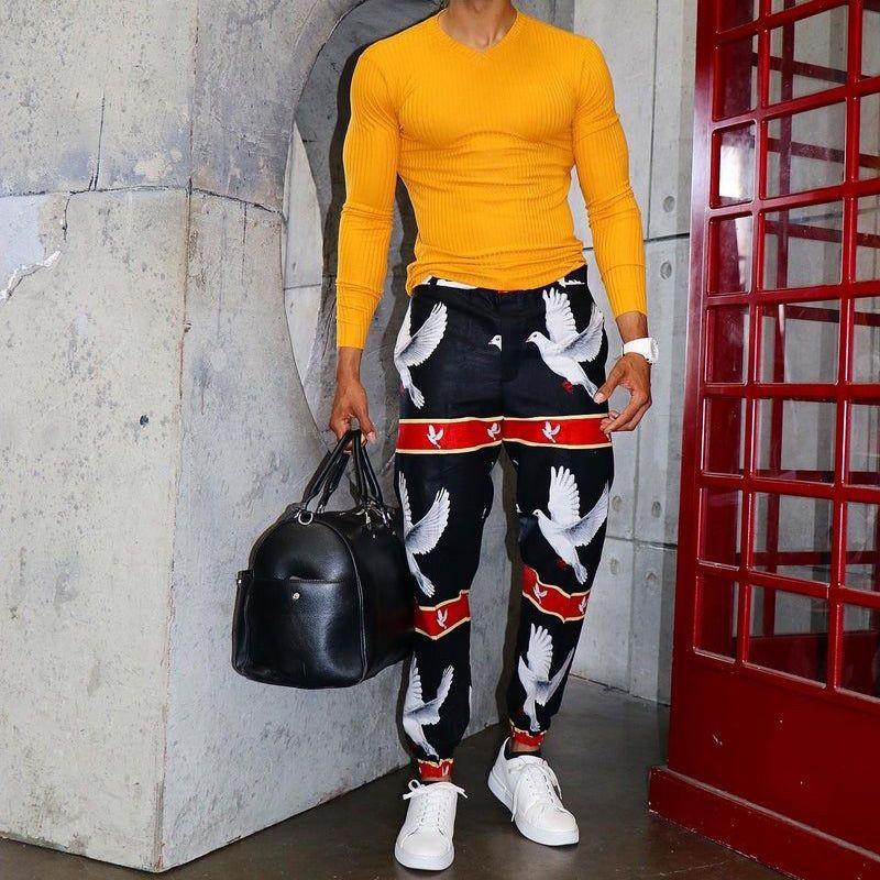 Men's Pants Wepbel Fashion Pigeon Printed Casual Harem Loose High Street Leisure Trousers Tappered Bottom Autumn, Black
Men's Pants Wepbel Fashion Pigeon Printed Casual Harem Loose High Street Leisure Trousers Tappered Bottom Autumn, Black